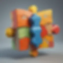 Abstract Conceptual Puzzle Piece