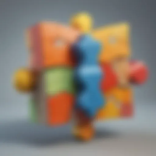 Abstract Conceptual Puzzle Piece