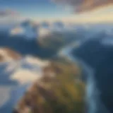 Aerial view of Alaska's dramatic landscape