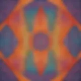 Abstract representation of algebraic equations in a complex geometric pattern