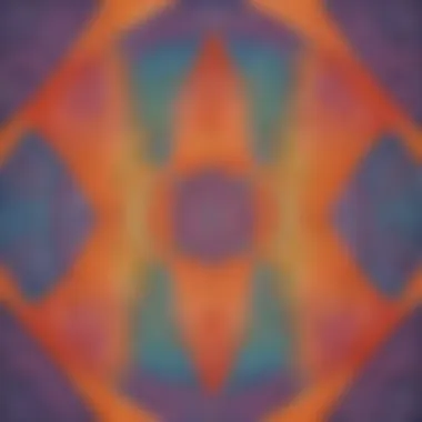 Abstract representation of algebraic equations in a complex geometric pattern