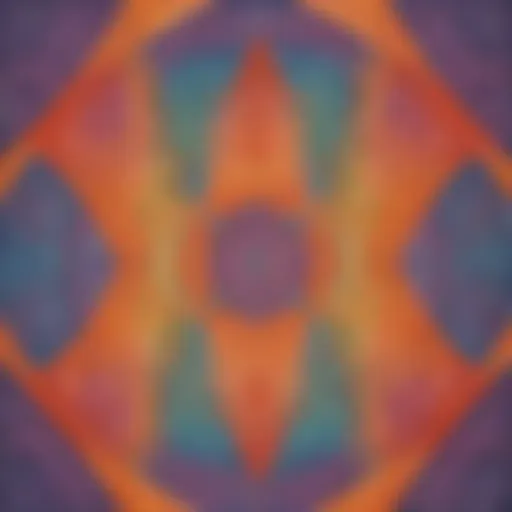 Abstract representation of algebraic equations in a complex geometric pattern