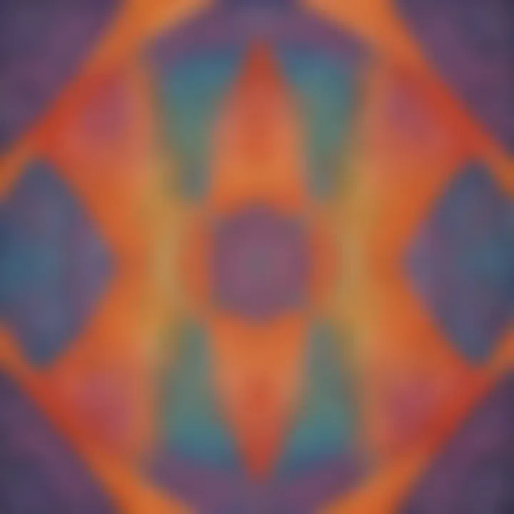 Abstract representation of algebraic equations in a complex geometric pattern
