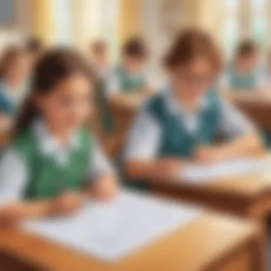 Mastery of Arithmetic in Class 1 Illustration depicting young learners mastering arithmetic skills