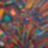 Colorful collage of art supplies for children's projects