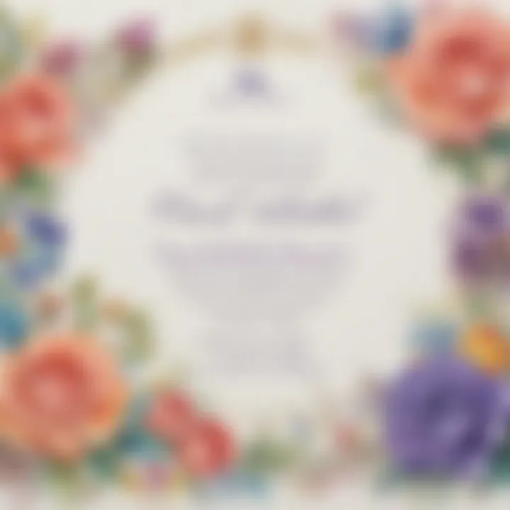 Artistic watercolor invitation motif