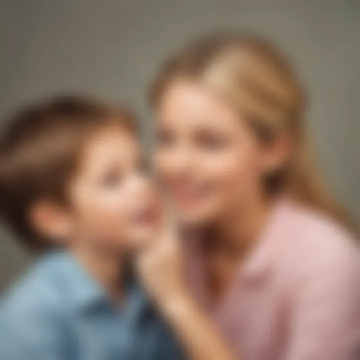 Illustration depicting a child with improved communication skills after audiologist intervention
