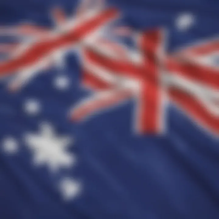 Illustration of Australian flag symbolizing citizenship