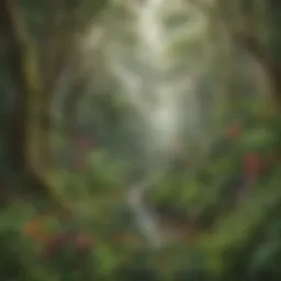 Lush greenery of the Australian rainforest showcasing diverse flora