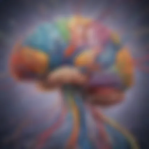 Illustration of a brain with colorful neural connections