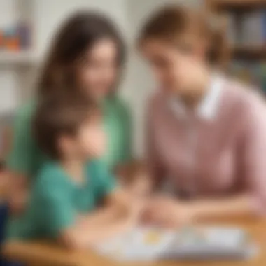 Therapist working with autistic child