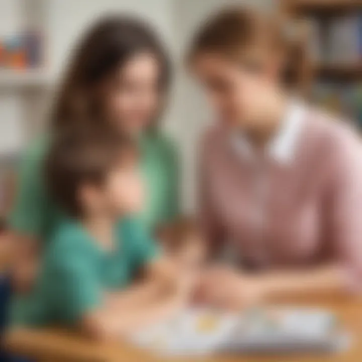 Therapist working with autistic child