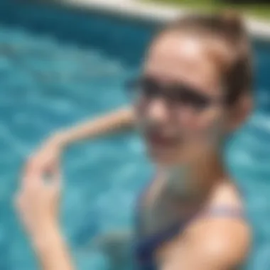 Autistic swimmer enjoying a sensory-friendly swimming pool environment