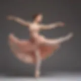 Graceful ballet dancer in arabesque position