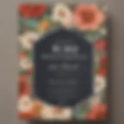 Elegant BBQ invitation design with floral accents