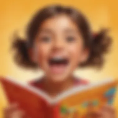 Enthusiastic Child Learning Spanish Phrases Young child enthusiastically learning Spanish phrases