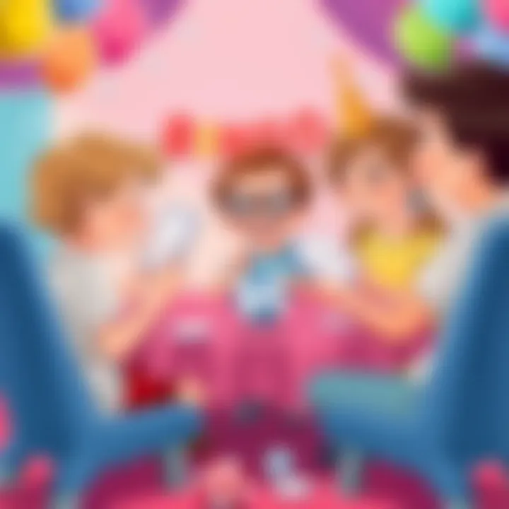 Kids Engaged in Fun Bingo Game at a Birthday Party Children enjoying a bingo game at a birthday party