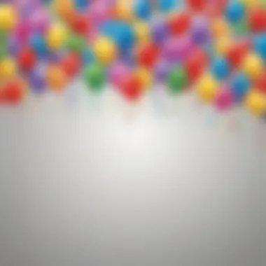 Colorful balloon birthday banner template