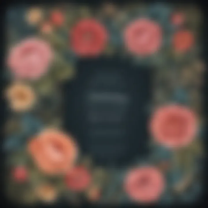 Elegant floral birthday invitation template