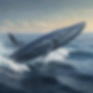 Majestic Blue Whale Gliding Through Ocean Depths