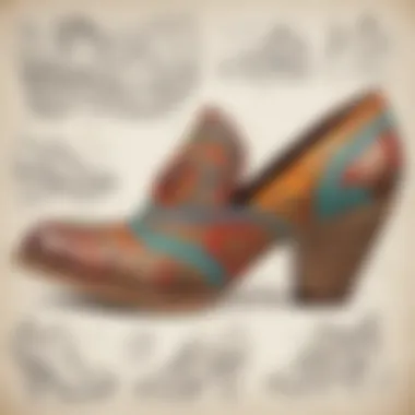Artistic Freedom: Bohemian Chic Shoe Design Bohemian Chic Shoe Design Template