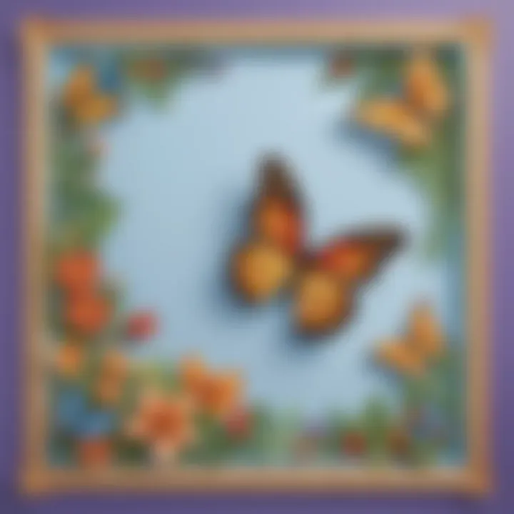 Innovative butterfly bulletin board border with interactive elements for educational engagement