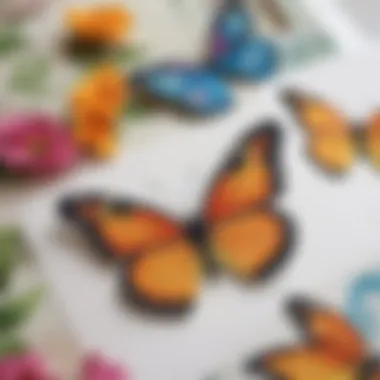 Artistic Invitation Making Journey Butterfly-themed invitation cardmaking process