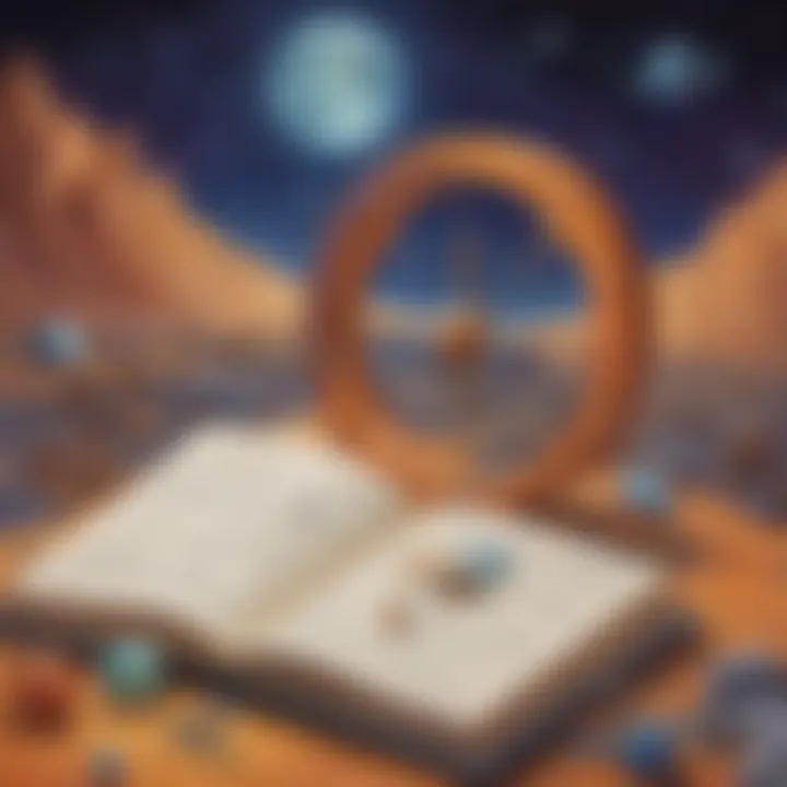 Conceptual artwork showing the journey of mathematical discovery