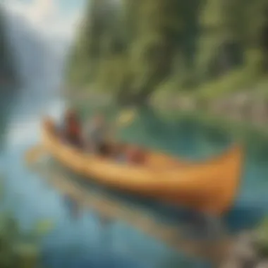 Campers Crafting Canoe Decor