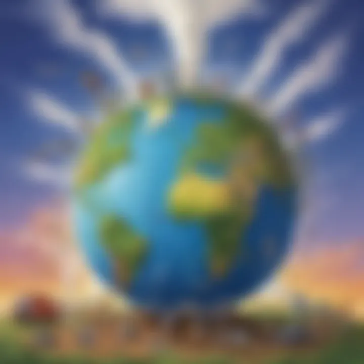 Illustration of carbon footprint reduction