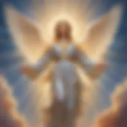 Celestial Harmony - illustration depicting a guardian angel surrounded by divine light