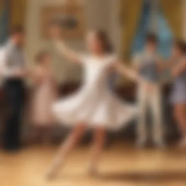 Child confidently performing a dynamic Charleston dance routine