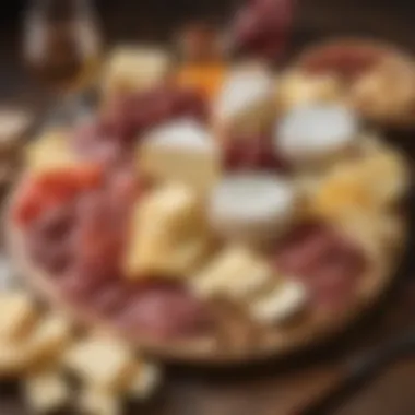 Artisanal Cheese Selection Cheese and Charcuterie Board