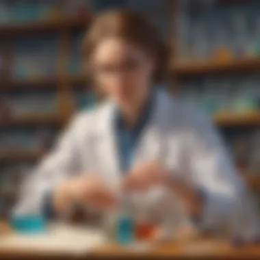 Revolutionizing Chemistry Discoveries Scientist Creating Chemical Formulas
