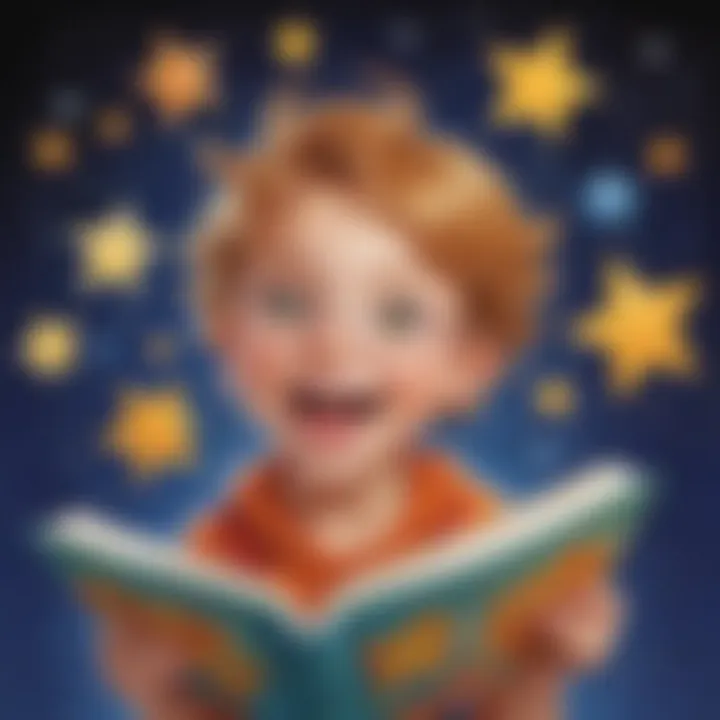 Illustration of a child engaged in star phonics learning