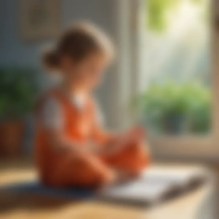 Child engaging in mindfulness practice