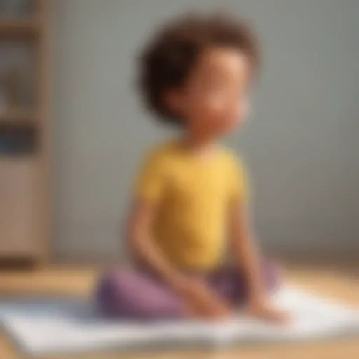 Child practicing deep breathing
