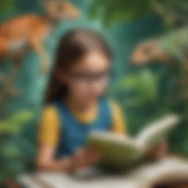 Immersive Biology Reading Adventure on Kidlect Child reading an engaging biology article on Kidlect