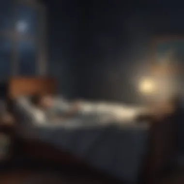 Tranquil Sleep Environment Child sleeping peacefully in a dark, serene room