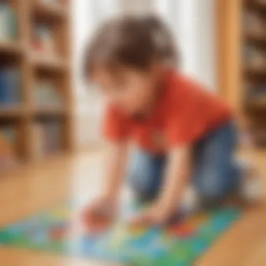 Child Solving Puzzle in Physical Activity Game