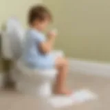 Child using potty chart