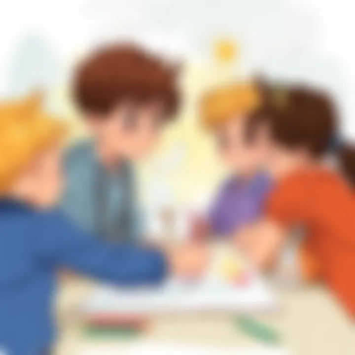 Creative Expression in Action Children engaging in a creative art project, expressing their feelings through drawing.