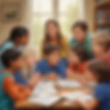 Group of children engaged in a discussion