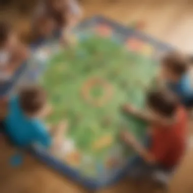 Children playing a collaborative board game