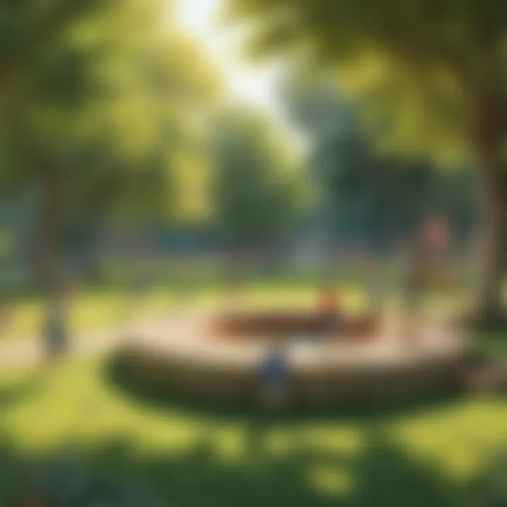 Children playing joyfully in a well-lit park during the day