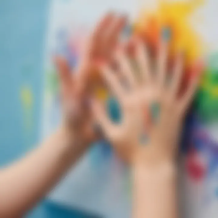 Child's Hand painting on Canvas