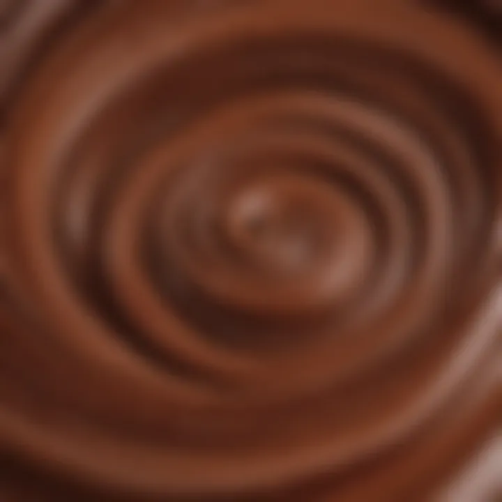 Abstract chocolate swirls in motion