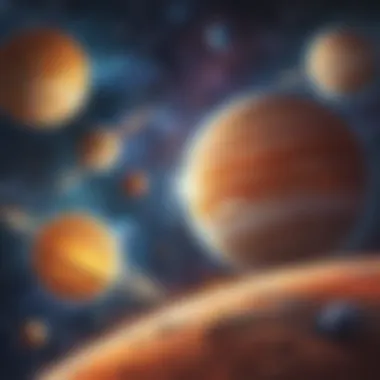 Exploring the Solar System Colorful educational poster about the solar system