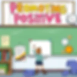 Colorful classroom signs promoting positive behavior
