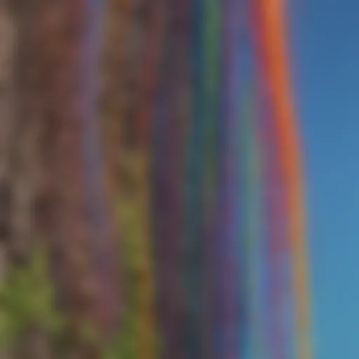 Vivid display of capillary action in a colorful experiment.